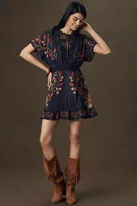 Farm Rio Berry Garden Mini Dress