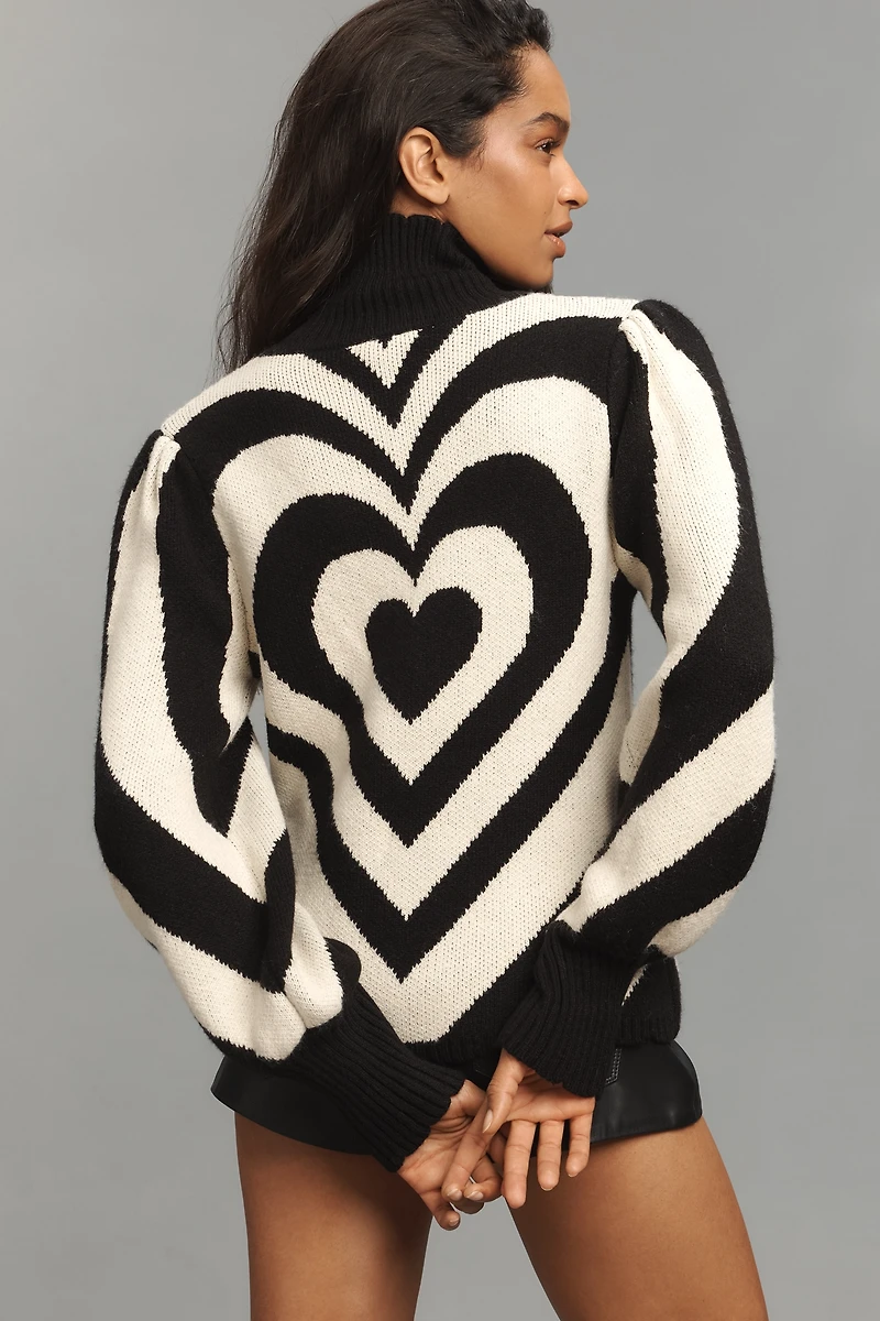 Farm Rio Heart Gradient Sweater