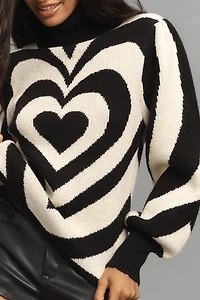 Farm Rio Heart Gradient Sweater