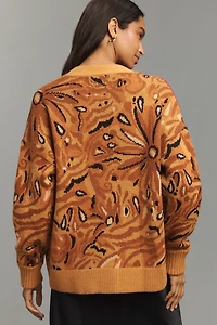 Farm Rio Tiger Sleeve Cardigan Sweater