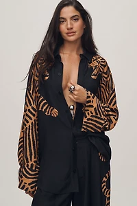 Farm Rio Tiger Buttondown Shirt