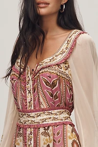 Farm Rio Ainika Smocked Mini Dress