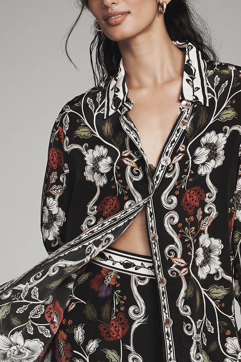 Farm Rio Rocco Long-Sleeve Buttondown Shirt