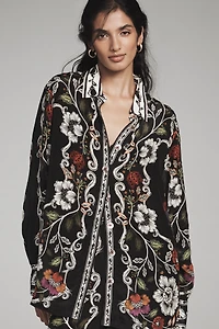 Farm Rio Rocco Long-Sleeve Buttondown Shirt