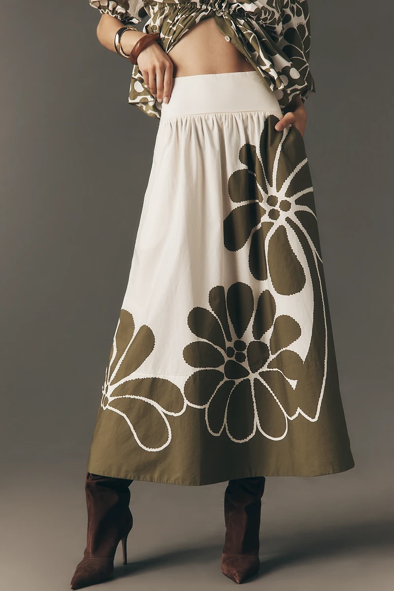 Farm Rio Palmero Midi Skirt