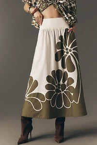 Farm Rio Palmero Midi Skirt