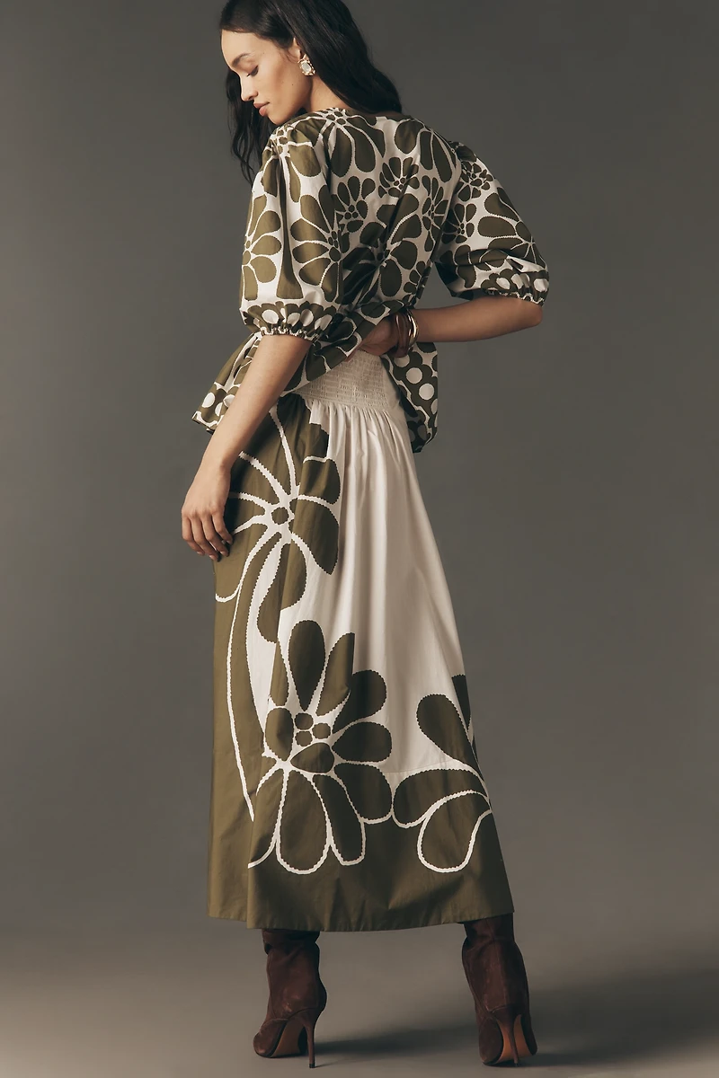 Farm Rio Palmero Midi Skirt