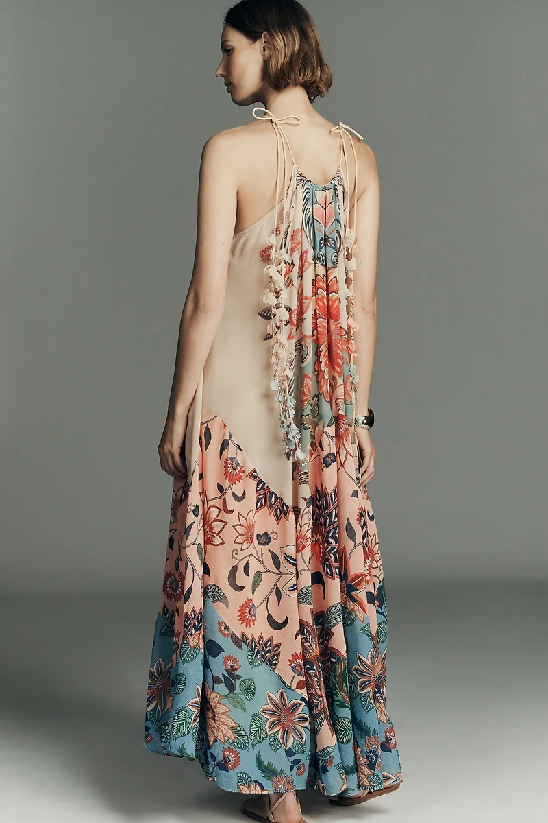 Farm Rio Delhi Boho Floral Sleeveless Maxi Dress
