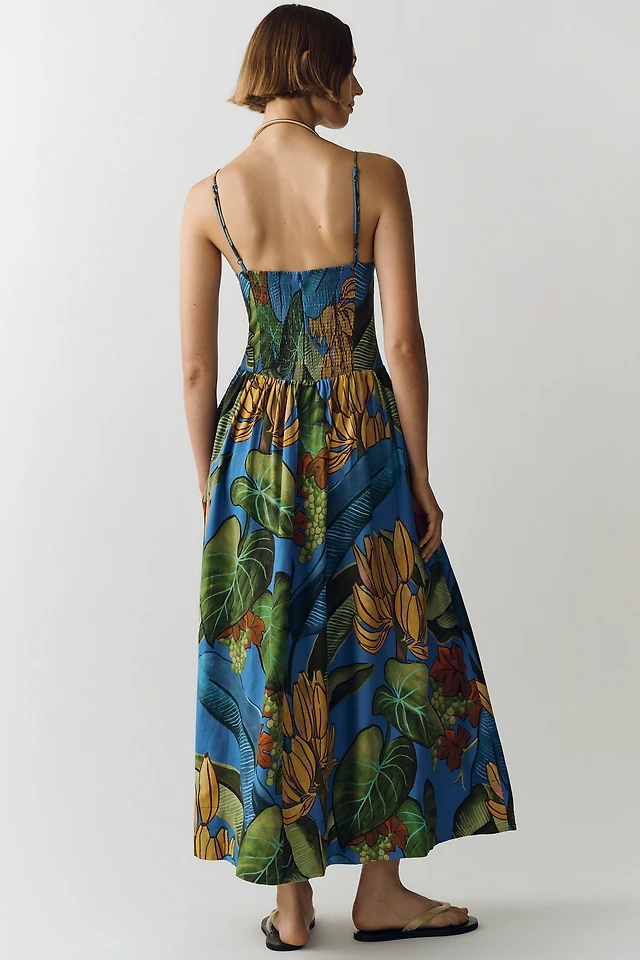 corey lynn calter sleeveless seamed linen midi dress Corey Lynn Calter Sleeveless Seamed Linen Midi Dress