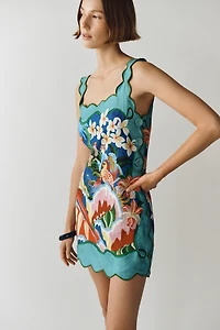 Farm Rio Garden of Life Linen Mini Dress