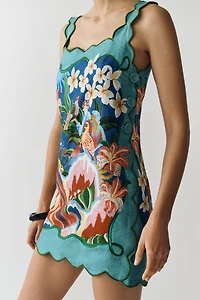 Farm Rio Garden of Life Linen Mini Dress