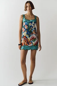 Farm Rio Garden of Life Linen Mini Dress