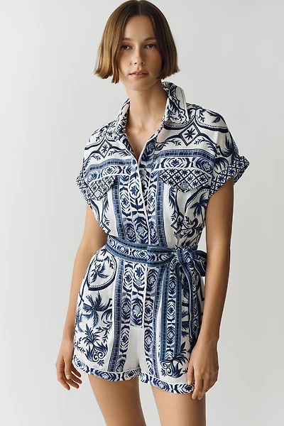 Farm Rio Wonderful City Linen Romper