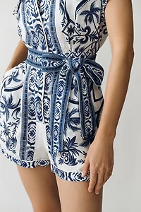 Farm Rio Wonderful City Linen Romper