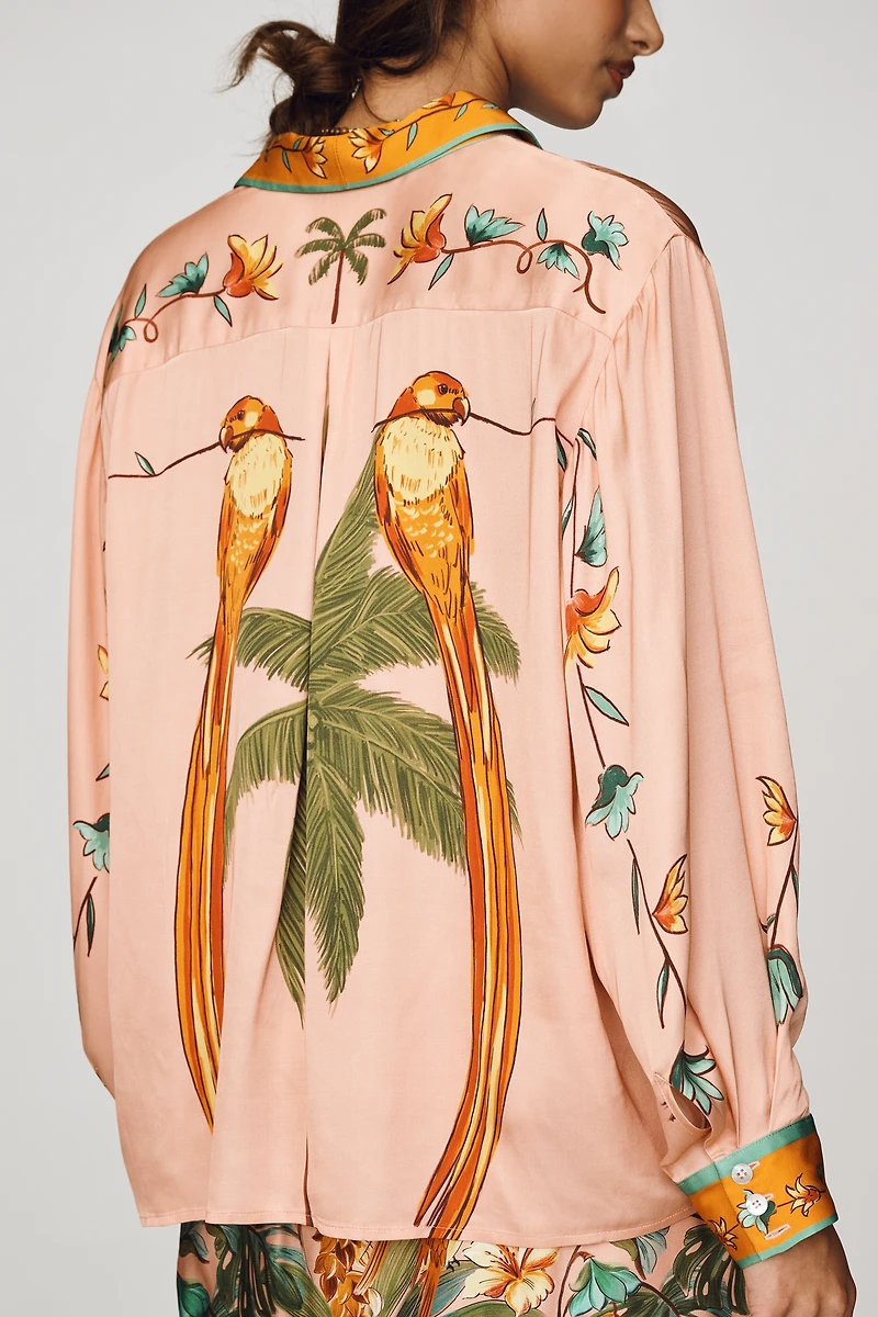 Farm Rio Birds Buttondown Shirt