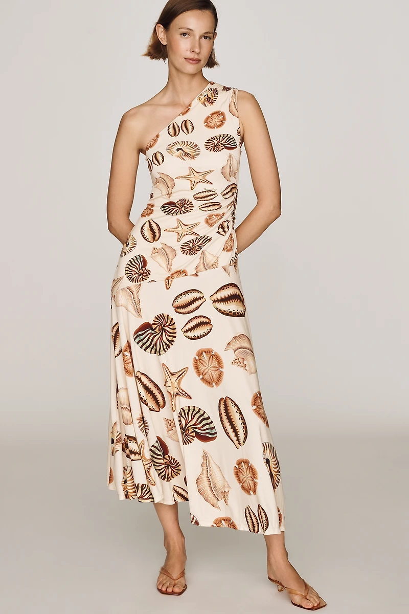 Farm Rio Marine Shells Midi Dress