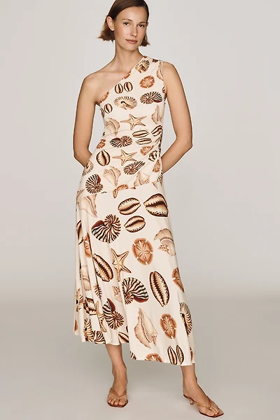 Farm Rio Marine Shells Midi Dress