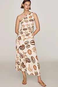 Farm Rio Marine Shells Midi Dress
