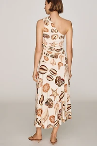 Farm Rio Marine Shells Midi Dress