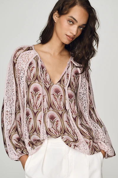 Farm Rio Birds Tree Garden Blouse