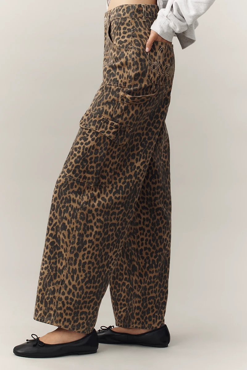 Damson Madder Dion Leopard Carpenter Cargo Pants