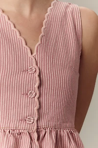Damson Madder Lana Embroidered Peplum Top