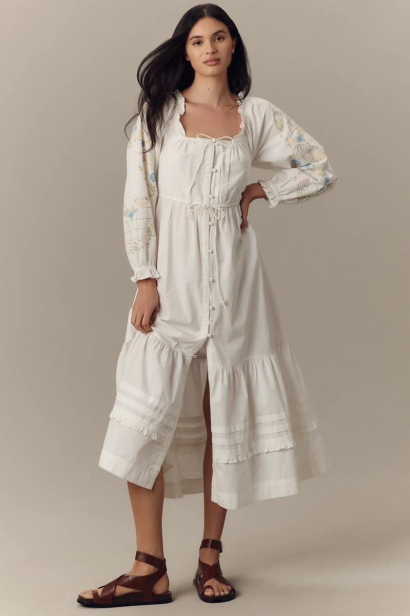 Damson Madder Junia Long-Sleeve Mini Dress