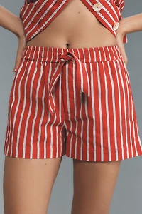 Damson Madder Krissy Linen Blend Boxer Shorts