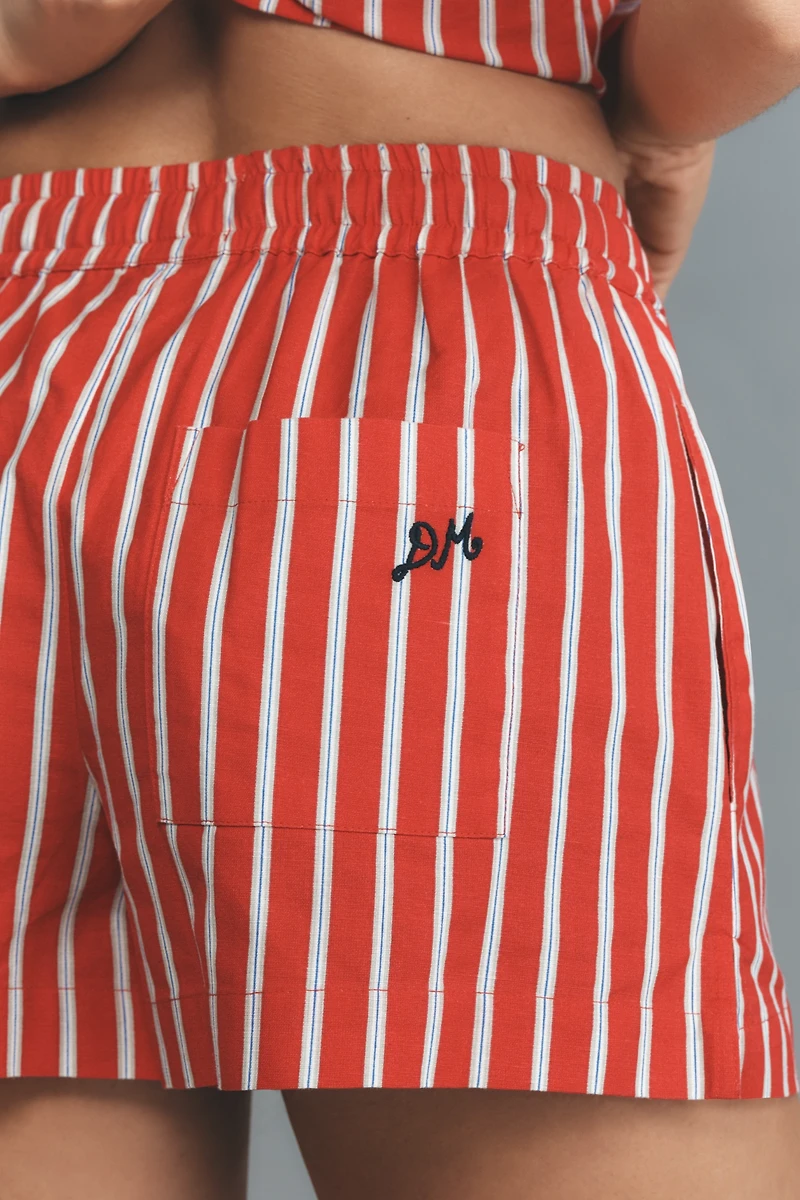 Damson Madder Krissy Linen Blend Boxer Shorts