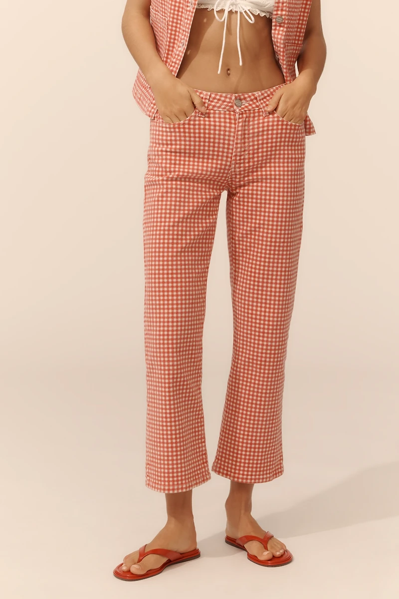 Damson Madder Kenny Kick-Flare Crop Jeans
