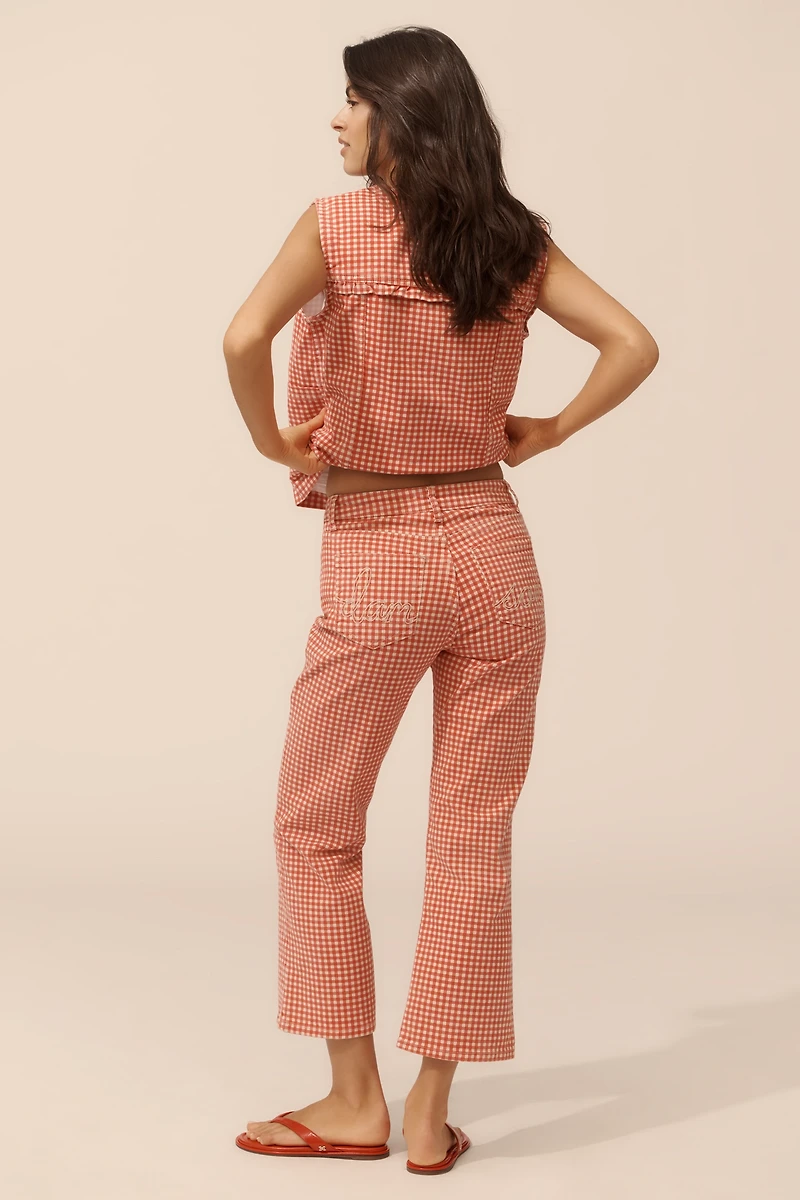 Damson Madder Kenny Kick-Flare Crop Jeans