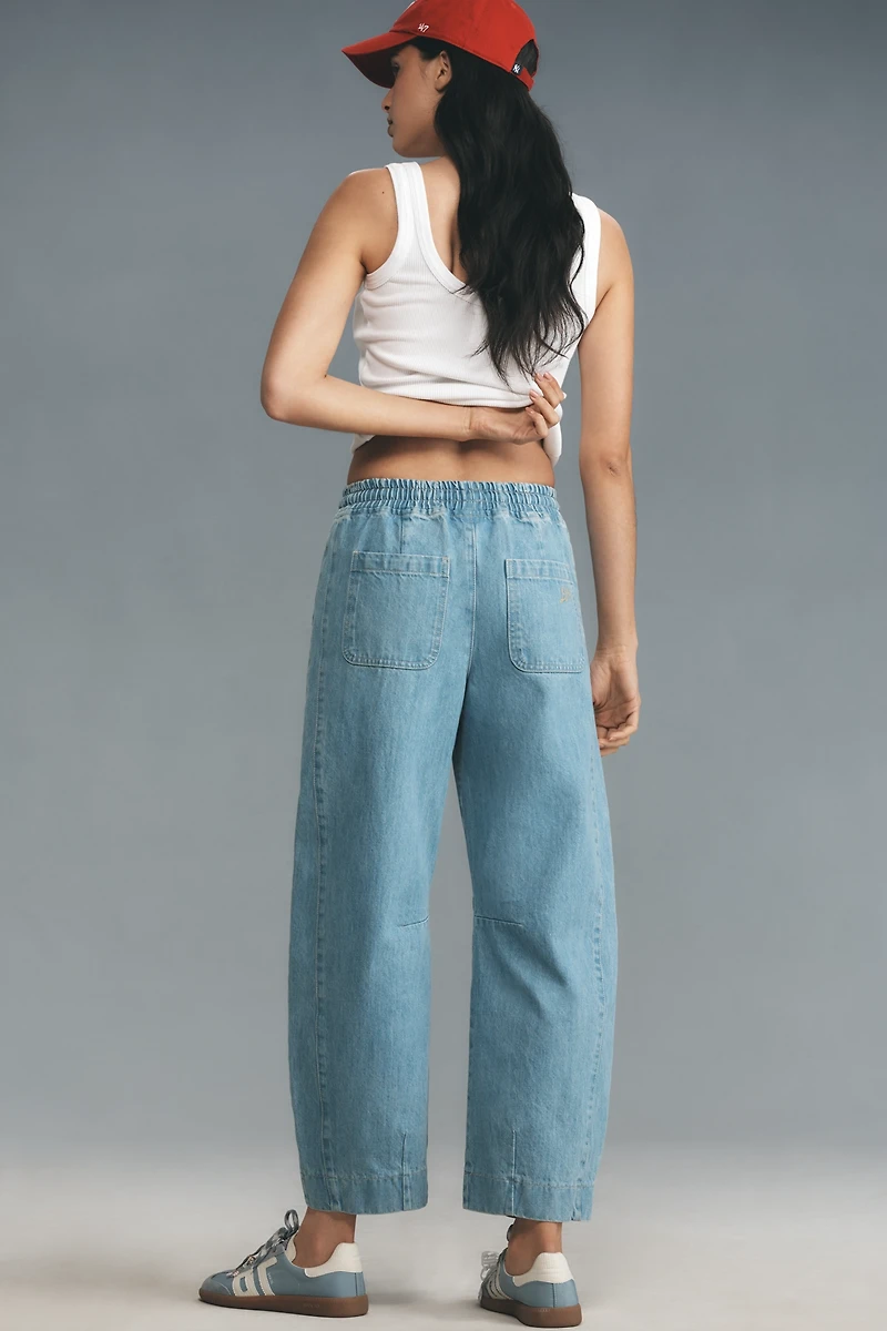 Damson Madder Felix High-Rise Pull-On Barrel Jeans