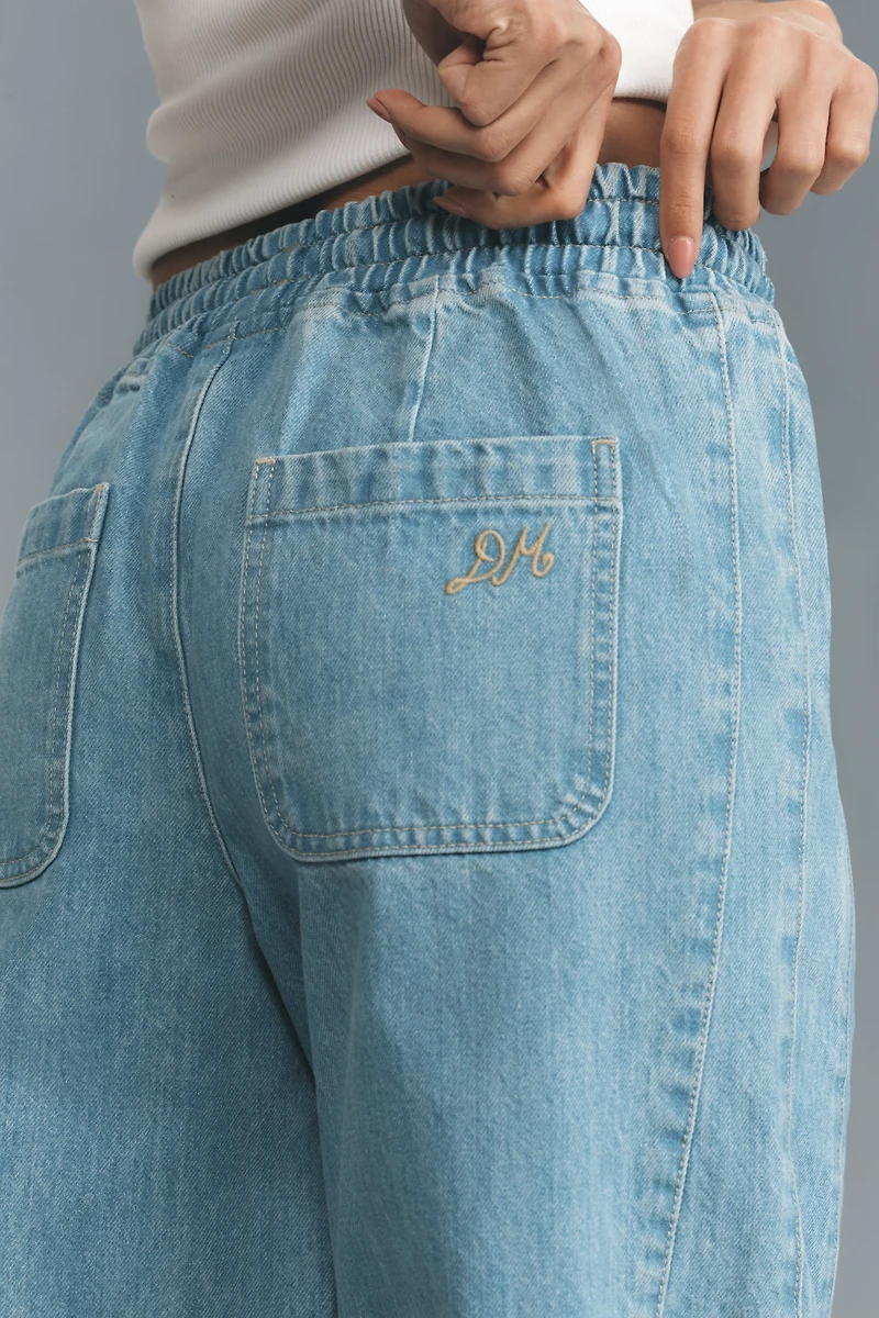 Damson Madder Felix High-Rise Pull-On Barrel Jeans