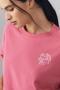 Damson Madder x Anthropologie Summer From The Sea Oversized Graphic Tee