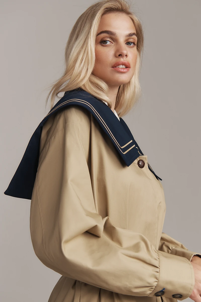 Damson Madder Ella Sailor Trench Coat