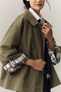 Damson Madder Jerry Short Trench Coat