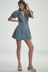 Damson Madder Adeline Puff-Sleeve Mini Dress