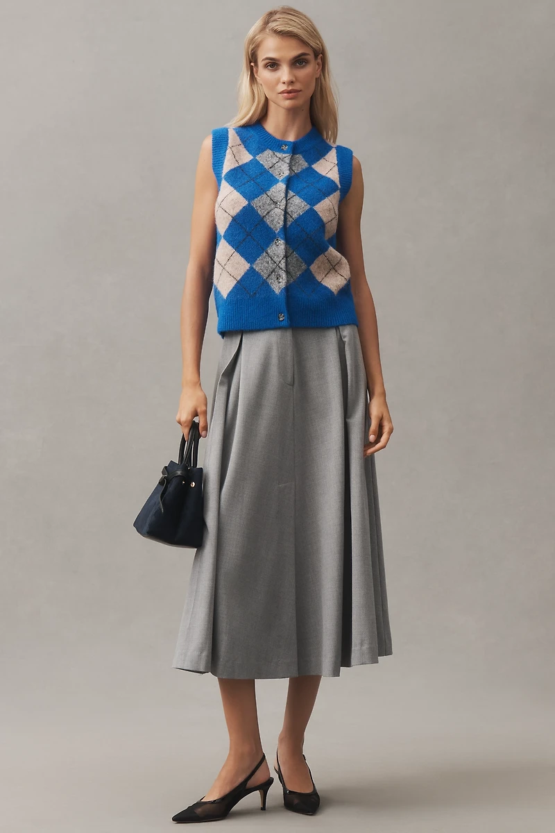 Damson Madder Aggie Argyle Knit Vest