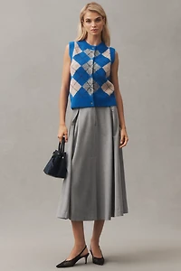Damson Madder Aggie Argyle Knit Vest