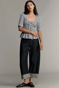 Damson Madder Manish Peplum Blouse