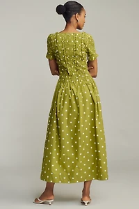Damson Madder Raphaela Shirred Maxi Dress