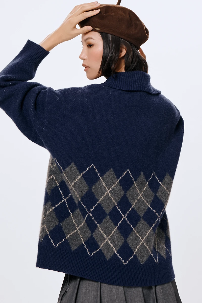 Damson Madder Saskia Slouchy Rugby Pullover