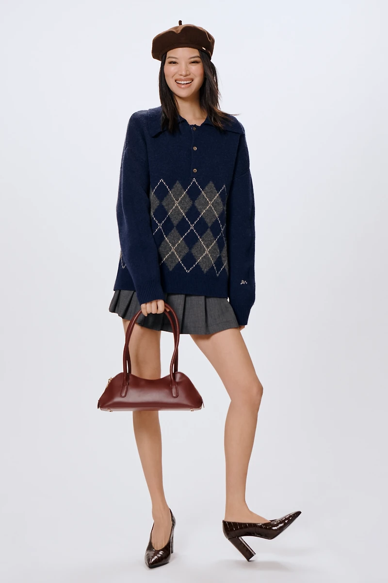 Damson Madder Saskia Slouchy Rugby Pullover