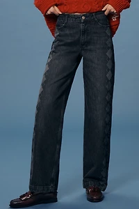 Damson Madder Sinclair High-Rise Wide-Leg Jeans