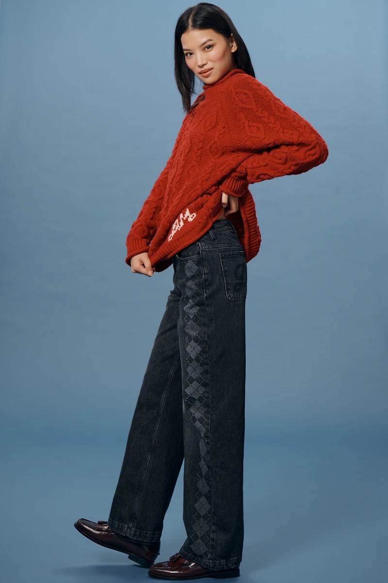 Damson Madder Sinclair High-Rise Wide-Leg Jeans