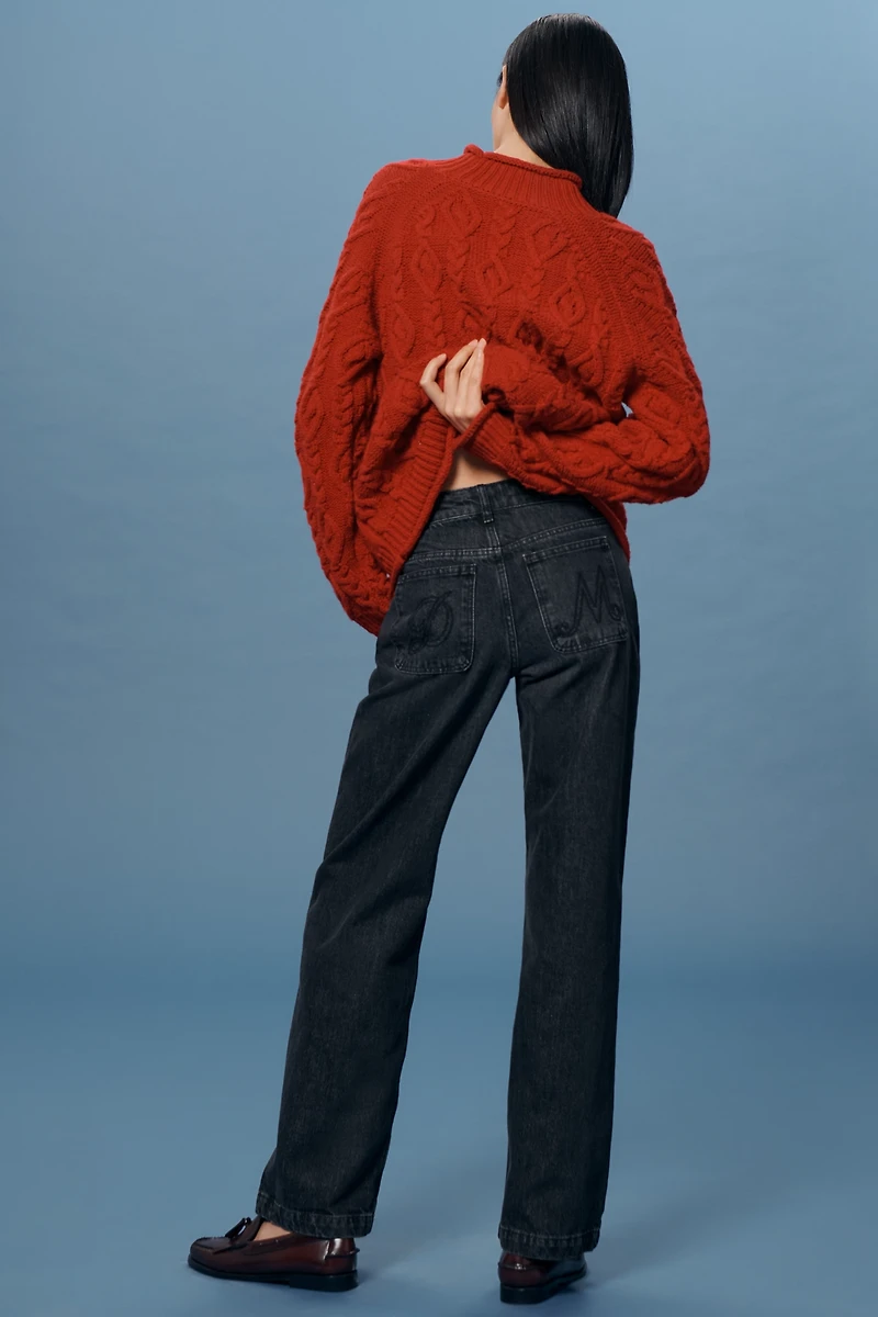 Damson Madder Sinclair High-Rise Wide-Leg Jeans