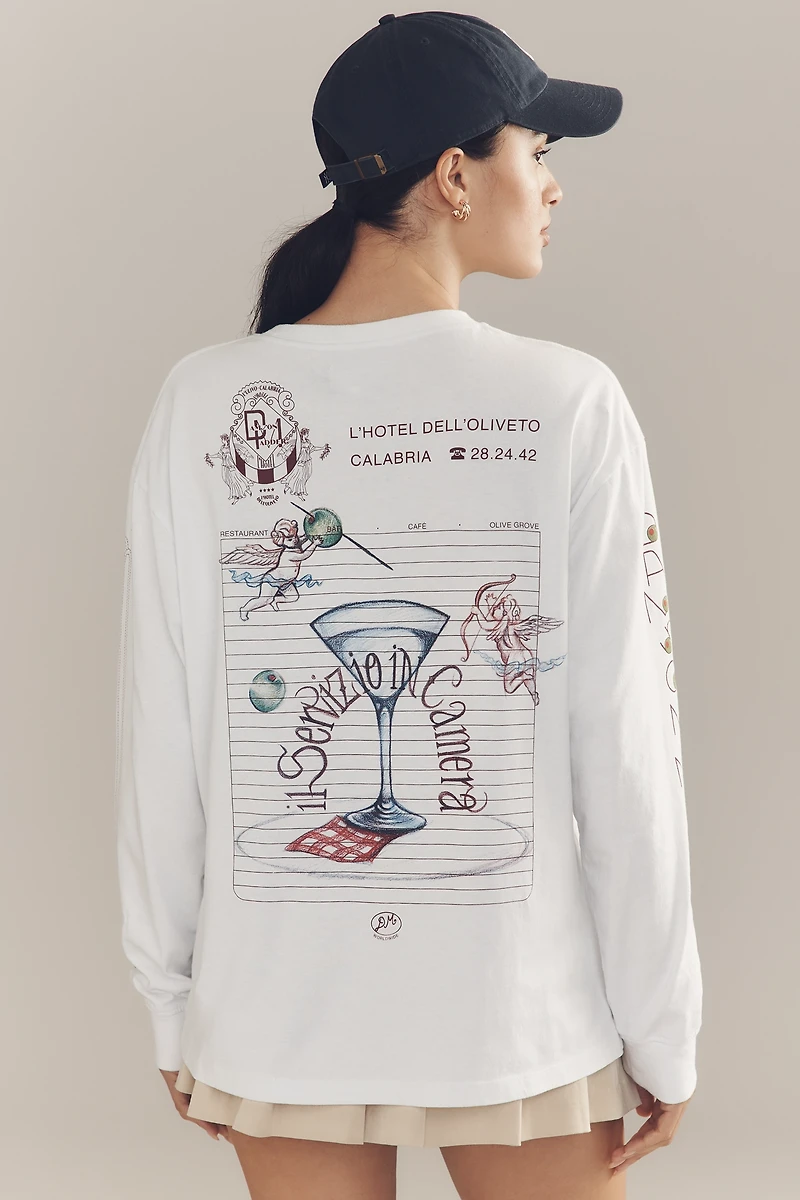 Damson Madder Olive Hotel Long-Sleeve Tee