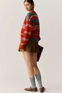 Damson Madder Rene V-neck Stripe Sweater