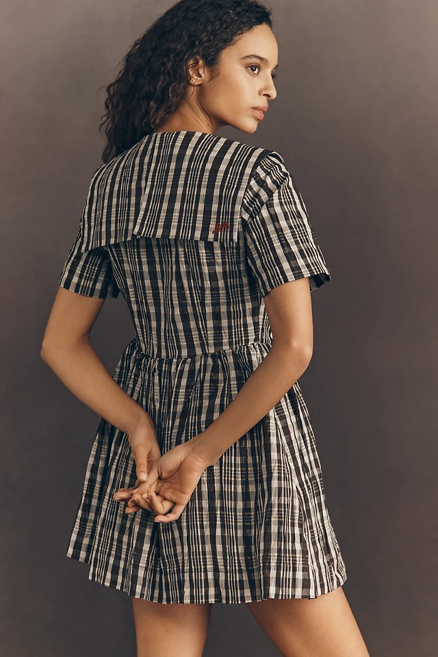 damson madder bora mini dress Damson Madder Bora Shirred Mini Dress