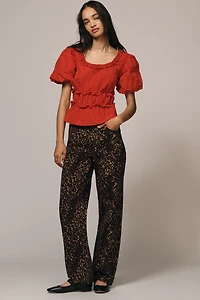 Damson Madder Everly Ruffle Blouse